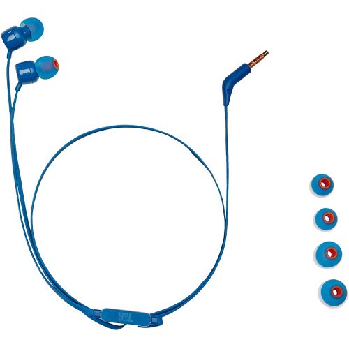 JBL T110 Purebass Ακουστικά Με Μικρόφωνο Μπλε JBL1003 050036335584