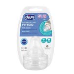 Chicco Physio Fast Flow 2 Τεμ Θηλή Σιλικόνης Γρήγορης Ροής 4Μ+ B60-20335-00 8058664122219