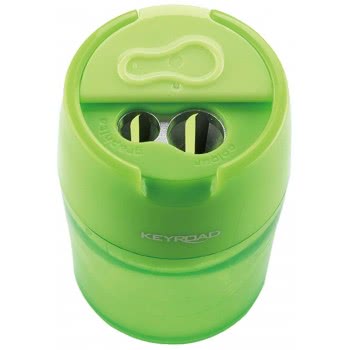 Keyroad Ξύστρα Πλαστική Βαρελάκι Διπλή KR-971297 6954884548698