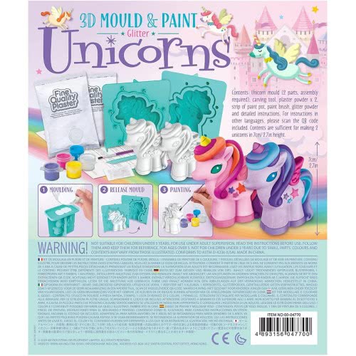 4M Mould Και Paint 3D Glitter Unicorn 4770 4893156047700
