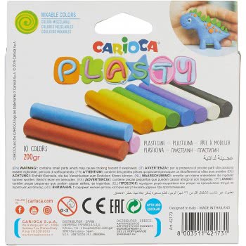 CARIOCA Plasty Πλαστελίνη 10 Τεμαχίων 42173 8003511421731