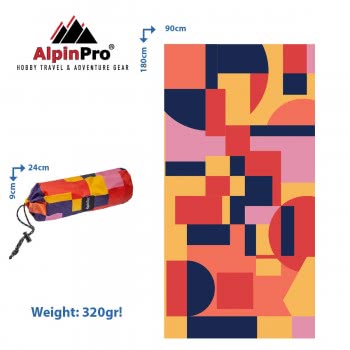 AlpinTec Πετσέτα Microfiber Dryfast Shapes Ii Xxl 90X180 BMS-XXL-2 4891321280907