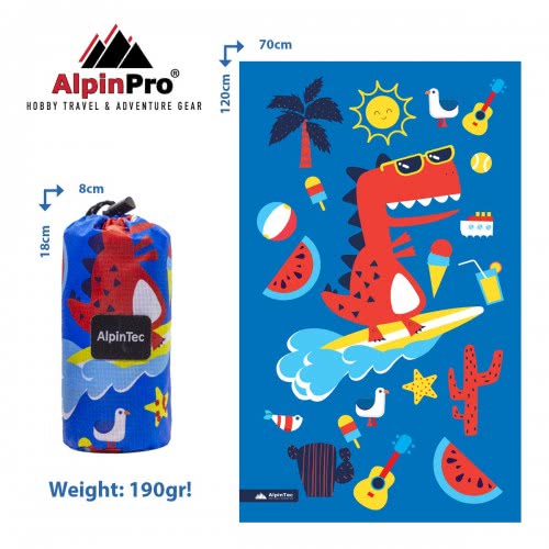 AlpinTec Microfiber Dryfast Surfing Dino L 70X120 CMS-L-2 4891321280860