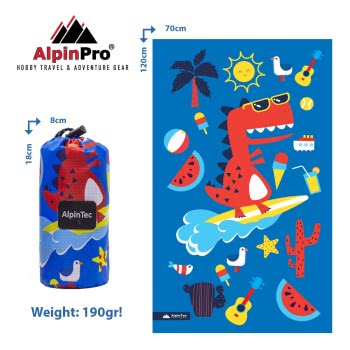 AlpinTec Microfiber Dryfast Surfing Dino L 70X120 CMS-L-2 4891321280860