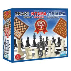 Argy Toys Επιτραπέζιο 3 Σε 1 Σκάκι - Ντάμα - Τρίλιζα 0106 5200252250191