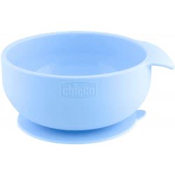 Chicco Silicone Bowl With Suction Cup, Blue, 6 M+ F05-10221-20 8058664127771