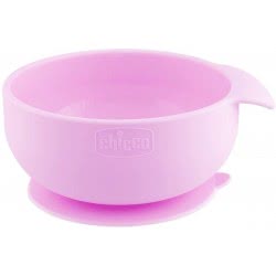 Chicco Silicone Bowl With Suction Cup, Pink, 6 M+ F05-10221-10 8058664127764