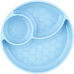 Chicco Plate With Suction Cup For Baby And Children, Silicone Plate In Compartments With 3 Areas, Soft And Durable F05-10216-20 