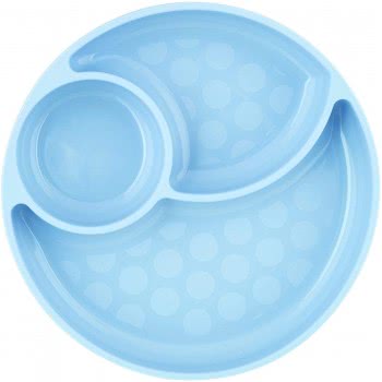 Chicco Plate With Suction Cup For Baby And Children, Silicone Plate In Compartments With 3 Areas, Soft And Durable F05-10216-20 