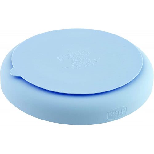 Chicco Plate With Suction Cup For Baby And Children, Silicone Plate In Compartments With 3 Areas, Soft And Durable F05-10216-20 
