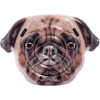INTEX Inflatable Pug Face Island Mattress Lilo 173Cm X 130Cm. 58785 6941057413433