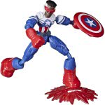Hasbro Marvel Avengers Bend And Flex Φιγούρα Δράσης 15 Εκ. - Captain America Falcon E7377 / F0971 5010993792320