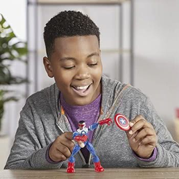Hasbro Marvel Avengers Bend And Flex Φιγούρα Δράσης 15 Εκ. - Captain America Falcon E7377 / F0971 5010993792320