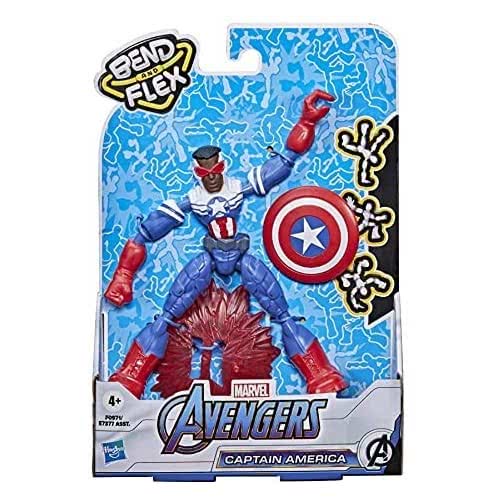 Hasbro Marvel Avengers Bend And Flex Φιγούρα Δράσης 15 Εκ. - Captain America Falcon E7377 / F0971 5010993792320