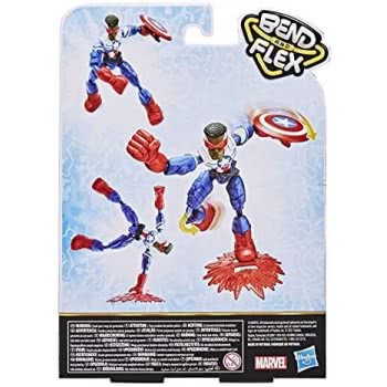 Hasbro Marvel Avengers Bend And Flex Φιγούρα Δράσης 15 Εκ. - Captain America Falcon E7377 / F0971 5010993792320