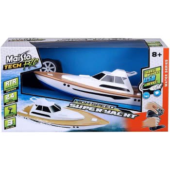 Maisto Tech R/C Yacht Remote Control Toy Boat, 30 Metre Range, Battery With Usb Charging Function, 34 Cm, White (5) 82197 090159