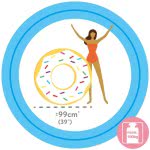 INTEX Rainbow Sprinkle Donut Tube 99 Cm 56263 6941057407517