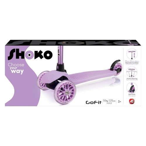 As company Shoko Kids Scooter Go Fit With 3 Wheels Purple Color For Ages 3+ 5004-50502 5203068505028