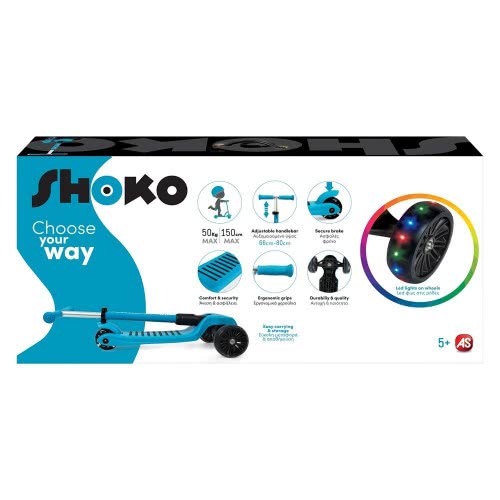 As company Shoko Παιδικό Πατίνι X-Speed Με Ρόδες Και Led Φως Σε Μπλε Χρώμα Για 5+ Χρονών 5004-50503 5203068505035