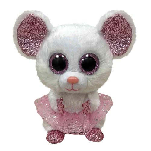 ty Beanie Boos Nina Χνουδωτό Ποντικάκι Με Τουτού Λευκό 15Εκ 1607-36365 008421363650