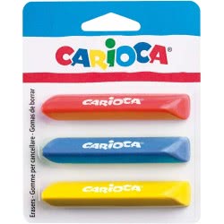 CARIOCA Triangular Erasers 3 Pieces 42784 8003511427849