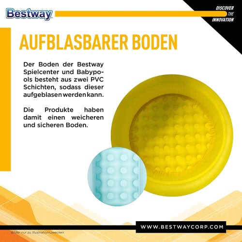 Bestway Φουσκωτή Πισίνα Πολύχρωμη 102Χ25CM 51104 6942138915815