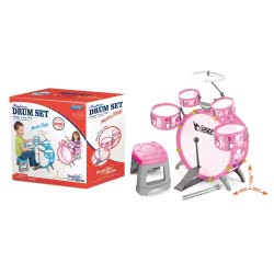 Toys-shop Choice Jazz Drums 40Εκ Σετ Τύμπανα Ντραμς Ροζ JM027027 6990416270279