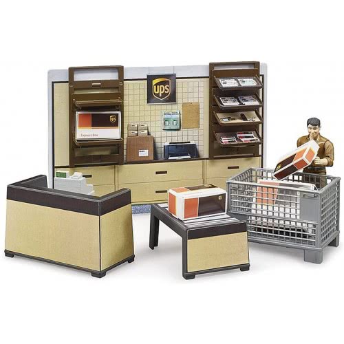 bruder Bworld Ups Parcel Shop, Multicoloured 62250 4001702622503