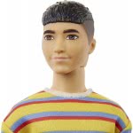 Mattel Ken Fashionistas Κούκλα 175 Μακρύ Μανίκι Πολύχρωμο Ριγέ Πουκάμισο DWK44 / GRB91 887961900378