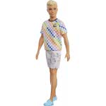 Mattel Ken Fashionistas Κούκλα 174 With Sculpted Blonde Hair Wearing A Surf-Inspired Checkered Shirt DWK44 / GRB90 887961900392