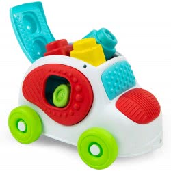 Clementoni Soft Baby Toddler Sensory Car With 8 Pcs Soft Premium Blocks For 6-36 Months 1033-17315 8005125173150