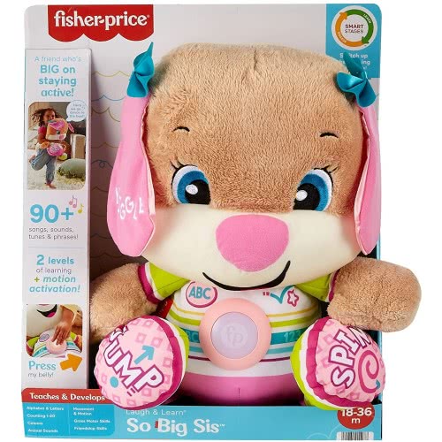 Mattel Laugh And Learn Μεγάλο Εκπαιδευτικό Σκυλάκι Smart Stages(Ελληνικά) - Ροζ HCJ38 194735011094