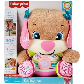 Mattel Laugh And Learn Μεγάλο Εκπαιδευτικό Σκυλάκι Smart Stages(Ελληνικά) - Ροζ HCJ38 194735011094