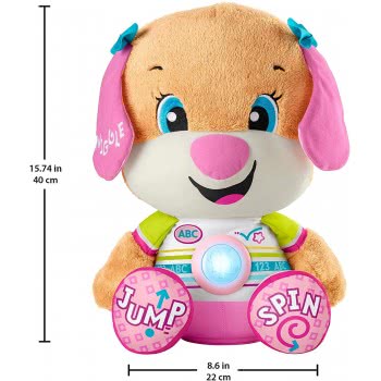 Mattel Laugh And Learn Μεγάλο Εκπαιδευτικό Σκυλάκι Smart Stages(Ελληνικά) - Ροζ HCJ38 194735011094