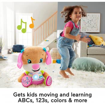 Mattel Laugh And Learn Μεγάλο Εκπαιδευτικό Σκυλάκι Smart Stages(Ελληνικά) - Ροζ HCJ38 194735011094