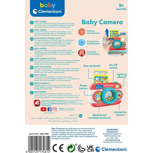 Clementoni Early Years Baby Camera, Educational Activity Toy - 10 Months And Above 1000-17461 8005125174614