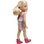 Mattel Barbie Chelsea Doll (6-Inch Blonde) Wearing Skirt With Striped Print And Pink Boots DWJ33 / GXT38 887961961942