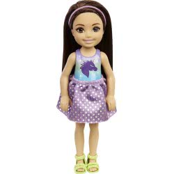 Mattel Barbie Chelsea Doll (6-Inch Blonde) Wearing Tie-Dye Shorts, Molded Top Και Yellow Shoes DWJ33 / GXT39 887961961980