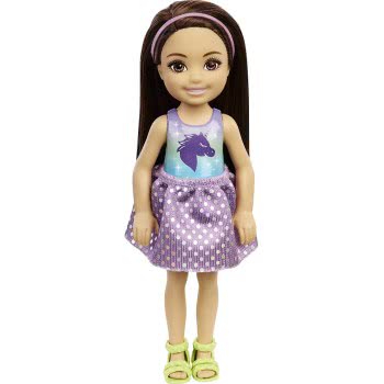 Mattel Barbie Chelsea Doll (6-Inch Blonde) Wearing Tie-Dye Shorts, Molded Top Και Yellow Shoes, Gift For 3 To 7 Year Olds DWJ33 