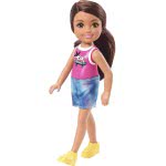 Mattel Barbie Chelsea Doll (6-Inch Brunette) Wearing Sparkly Skirt, Molded Unicorn Top Και Green Shoes, Gift For 3 To 7 Year Old