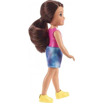 Mattel Barbie Chelsea Doll (6-Inch Brunette) Wearing Sparkly Skirt, Molded Unicorn Top Και Green Shoes, Gift For 3 To 7 Year Old