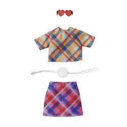 Mattel Barbie Fashion Pack Καρώ Φούστα Και Μπλούζα Με Αξεσουάρ GWD96 / GRC10 887961900613