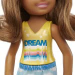 Mattel Barbie Chelsea Doll (6-Inch Brunette) Wearing Skirt With Cloud Print And White Shoes DWJ33 / GXT36 887961961973