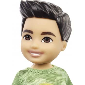 Mattel Barbie Chelsea Boy Doll (6-Inch Brunette) Wearing Camo T-Shirt, Shorts And Sneakers DWJ33 / GXT37 887961961966