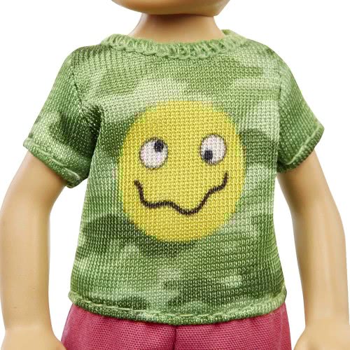 Mattel Barbie Chelsea Boy Doll (6-Inch Brunette) Wearing Camo T-Shirt, Shorts And Sneakers DWJ33 / GXT37 887961961966