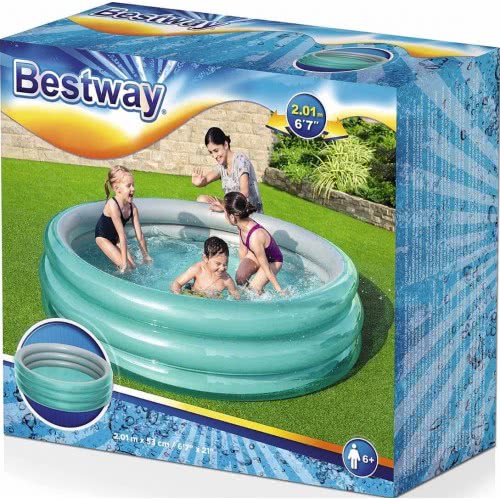 Bestway Φουσκώτη Πισίνα Big Metallic 3-Ring 2.01Cm 51043 6942138973914
