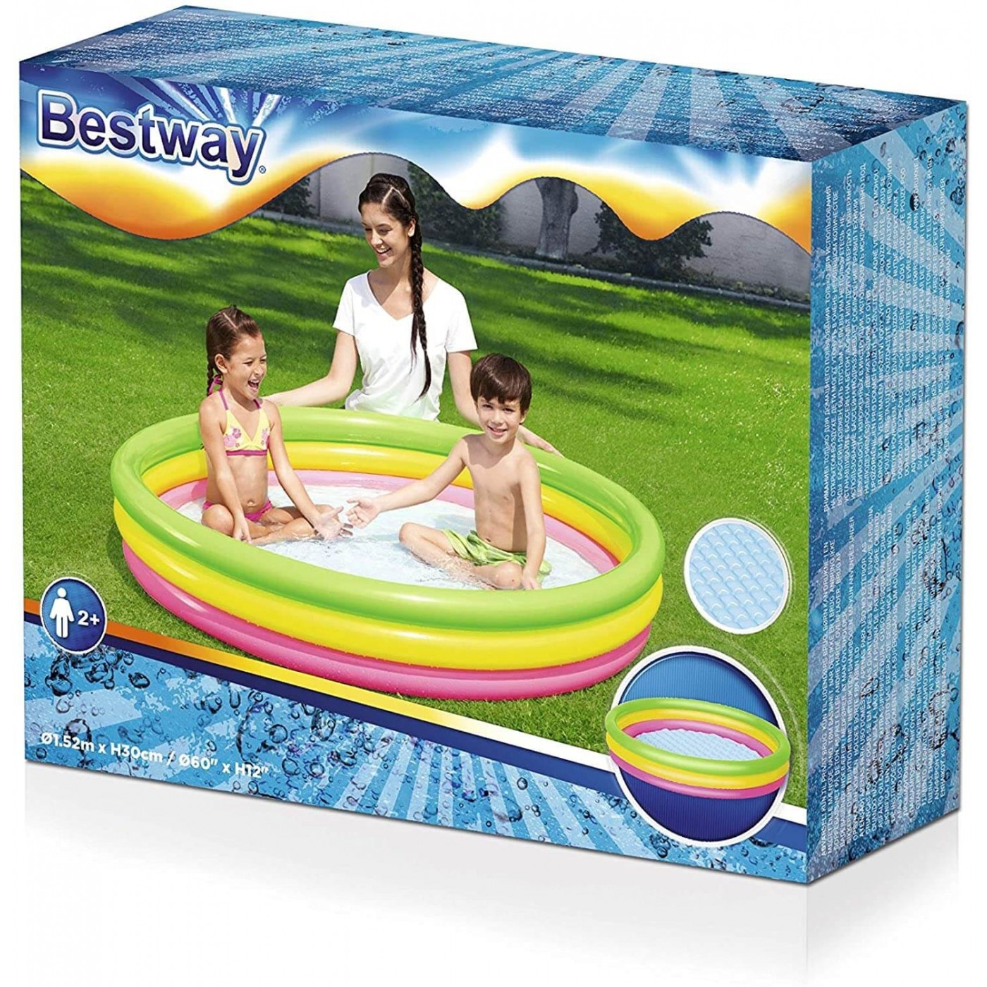 Swimming Pool Inflatable Bestway Cloud Effect 3 Rings 152 X 30 Cm 51103 ...