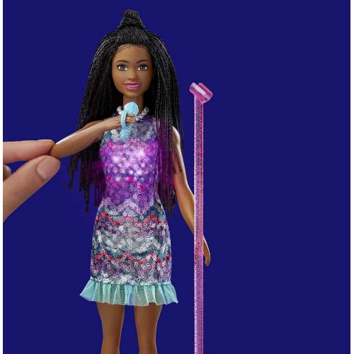 Mattel Big City, Big Dreams Barbie Brooklyn Roberts Doll (11.5-In Brunette With Braids) With Music, Light-Up Feature, Microphone