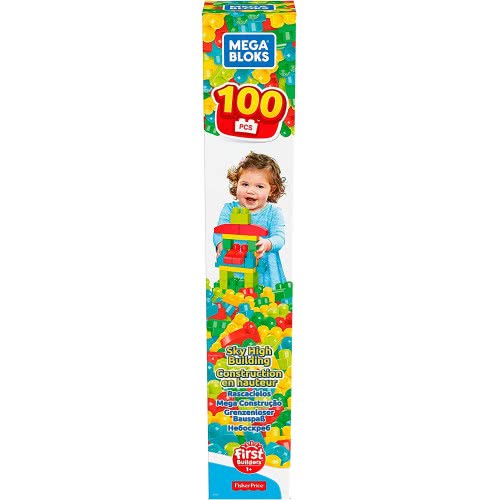 Mattel Mega Bloks - First Builders Πύργος Με Τουβλάκια (100Τμχ) GFG21 887961761115