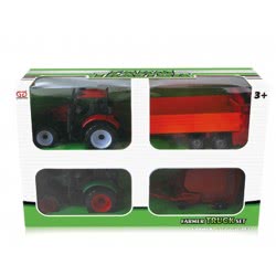Toys-shop Choice Friction Αυτοκούρδιστο Τριβής Τρακτέρ 2Τεμ Με Καρότσες JA056589 5262088565894
